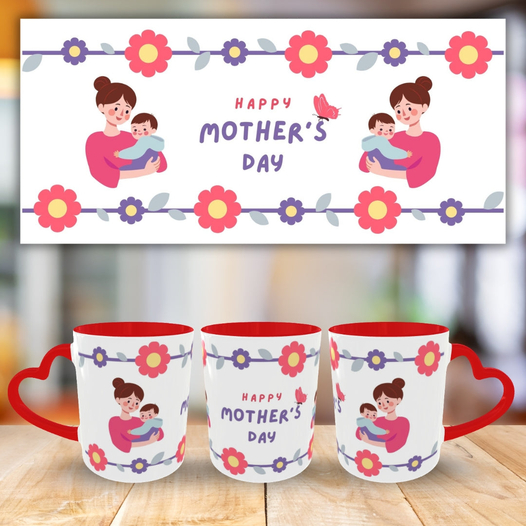 Customized Coffee Mugs For mother in Red ( Special for Mother )