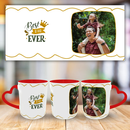 Customized Coffee Mugs For Dad in Red ( Your Super Hero )