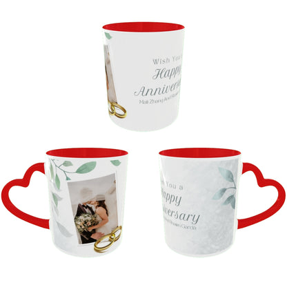 Customized Coffee Mugs For Couple in Red ( anniversary )