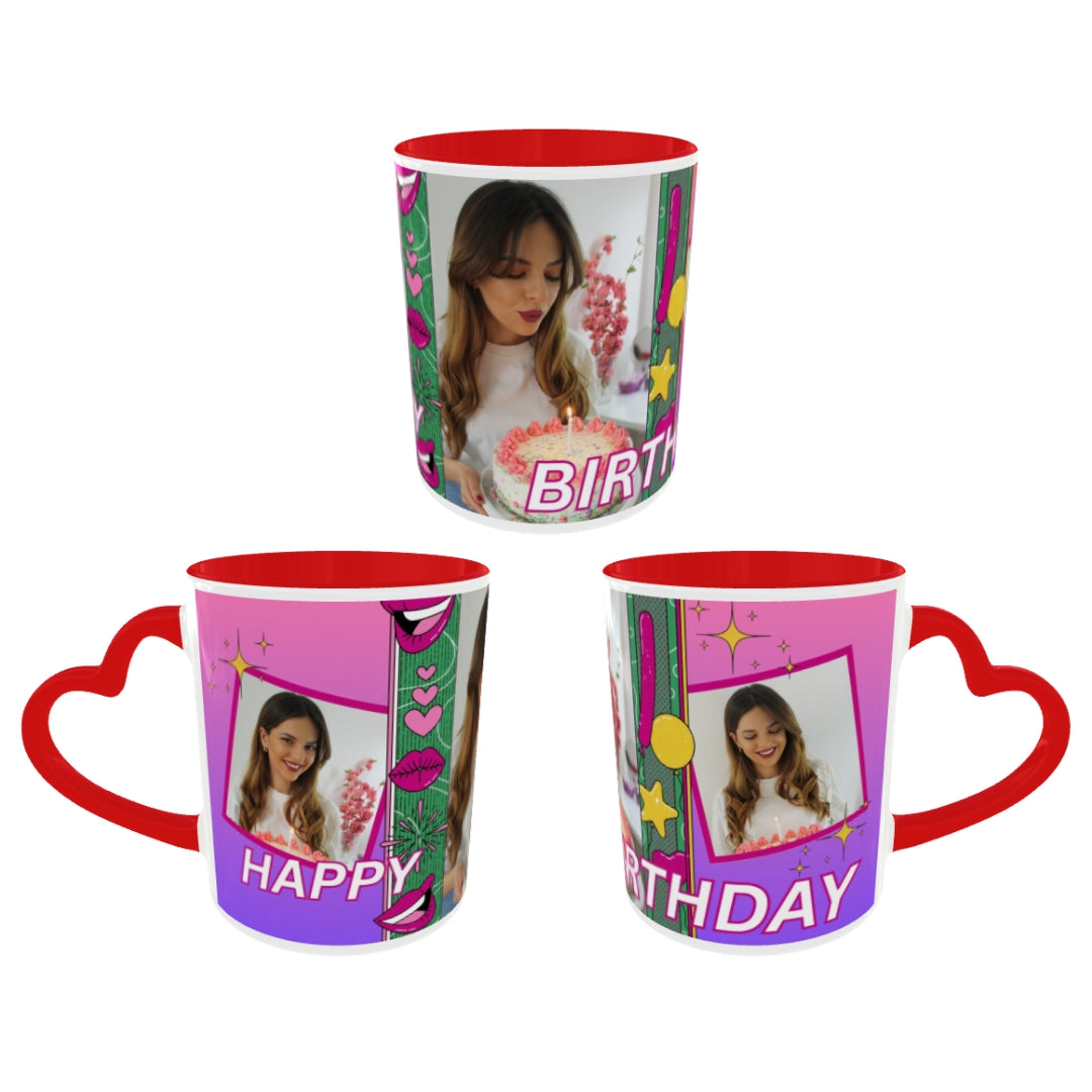 Customized Coffee Mugs For Birthday in Red