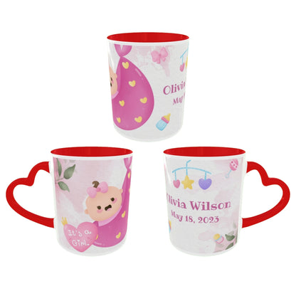 Customized Coffee Mugs For Little Baby in Red