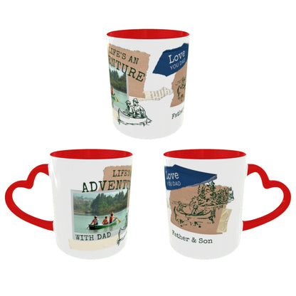 Customized Coffee Mugs For Dad in Red ( Your Super Hero )