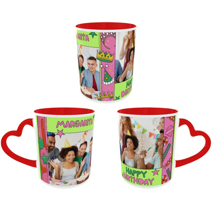 Customized Coffee Mugs For Birthday in Red