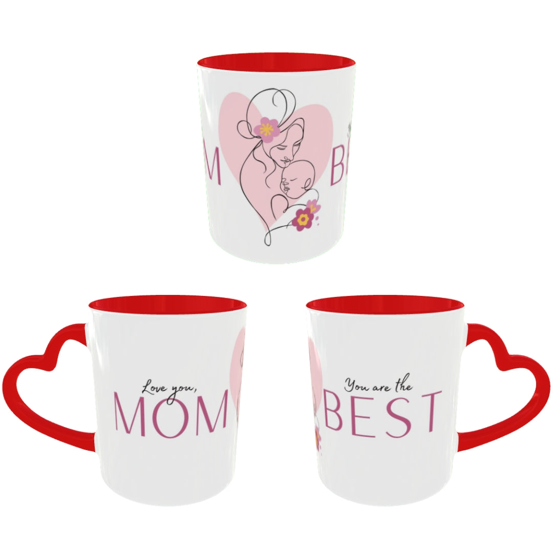 Customized Coffee Mugs For mother in Red ( Special for Mother )