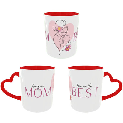 Customized Coffee Mugs For mother in Red ( Special for Mother )