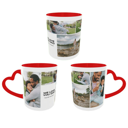 Customized Coffee Mugs For Dad in Red ( Your Super Hero )