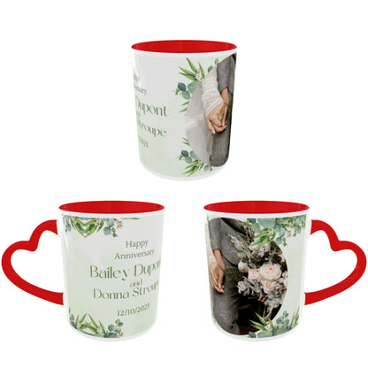 Customized Coffee Mugs For Couple in Red ( anniversary )
