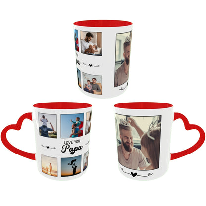 Customized Coffee Mugs For Dad in Red ( Your Super Hero )