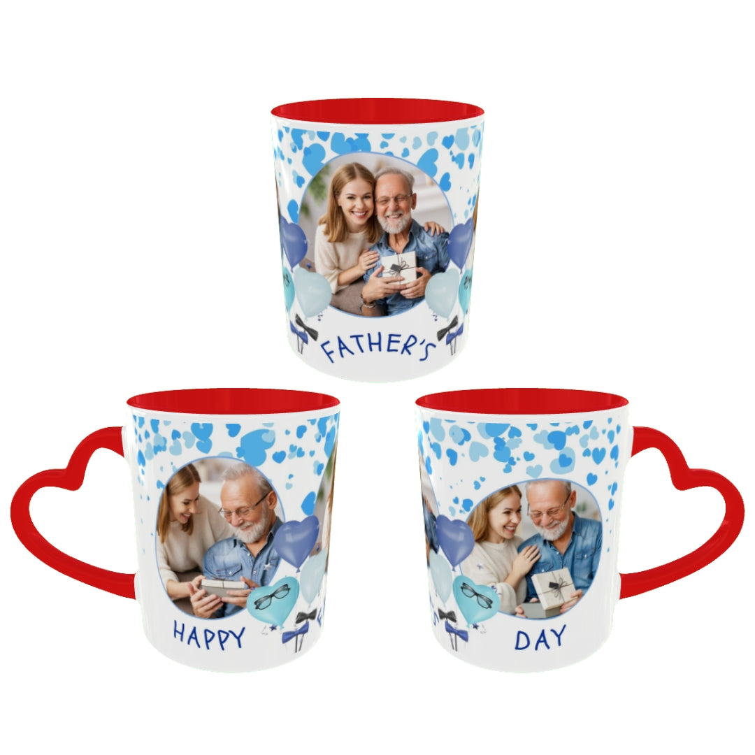 Customized Coffee Mugs For Dad in Red ( Your Super Hero )