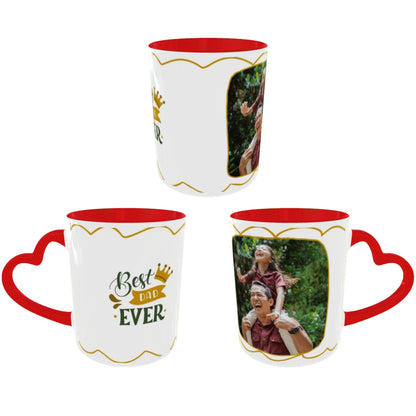 Customized Coffee Mugs For Dad in Red ( Your Super Hero )