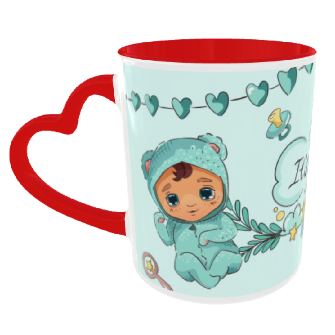 Customized Coffee Mugs For Little Baby in Orange