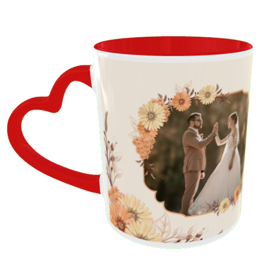 Customized Coffee Mugs For Couple in Red ( anniversary )