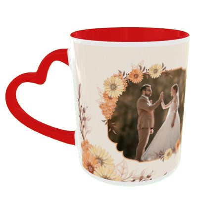 Customized Coffee Mugs For Couple in Red ( anniversary )