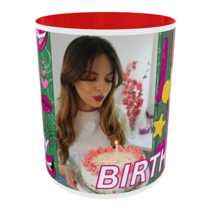Customized Coffee Mugs For Birthday in Red