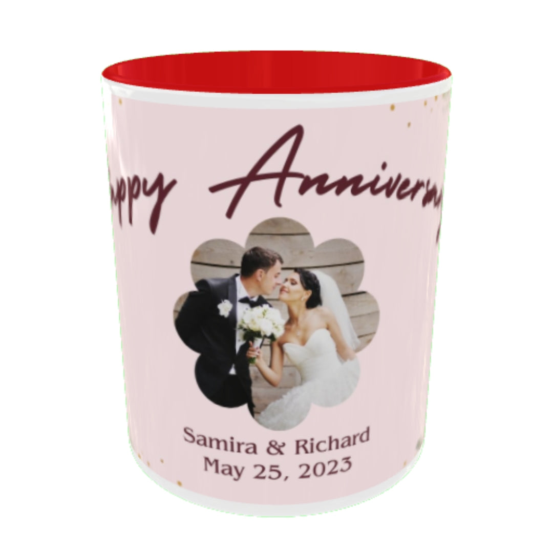 Customized Coffee Mugs For Couple in Red ( anniversary )