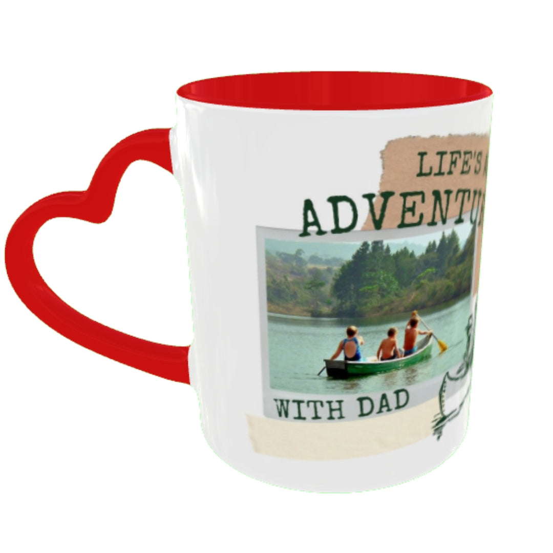 Customized Coffee Mugs For Dad in Red ( Your Super Hero )