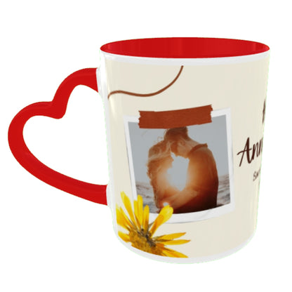 Customized Coffee Mugs For Couple in Red ( anniversary )