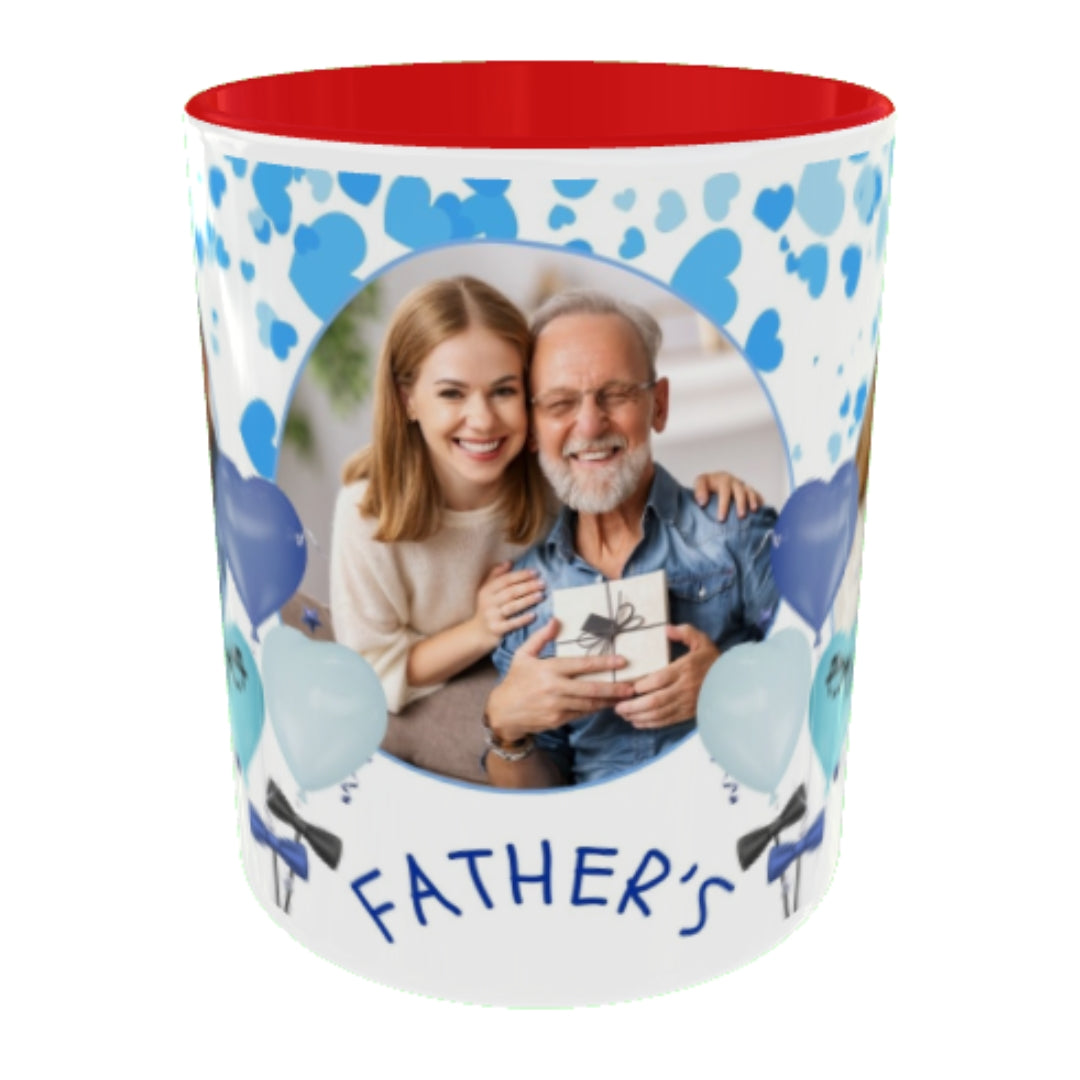 Customized Coffee Mugs For Dad in Red ( Your Super Hero )