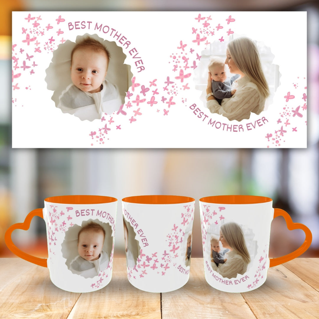 Customized Coffee Mugs For mother in Orange ( Special for Mother )
