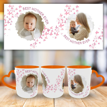Customized Coffee Mugs For mother in Orange ( Special for Mother )