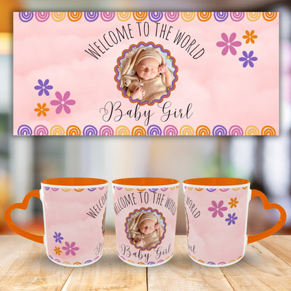 Customized Coffee Mugs For Little Baby in Orange