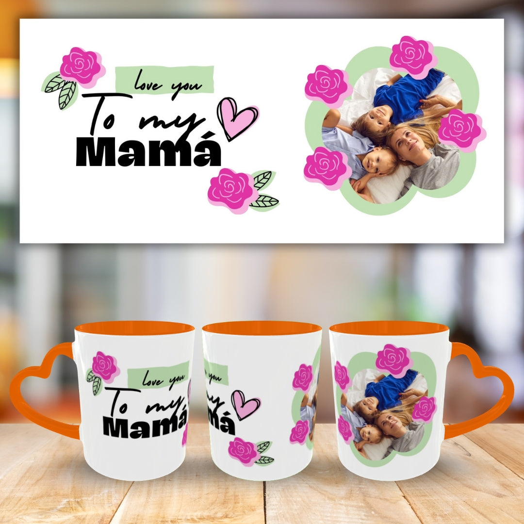 Customized Coffee Mugs For mother in Orange ( Special for Mother )