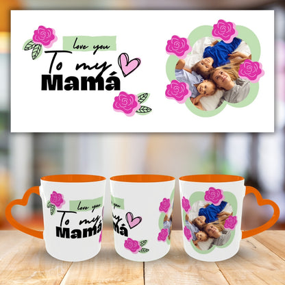 Customized Coffee Mugs For mother in Orange ( Special for Mother )