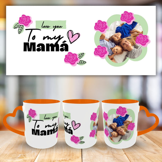 Customized Coffee Mugs For mother in Orange ( Special for Mother )