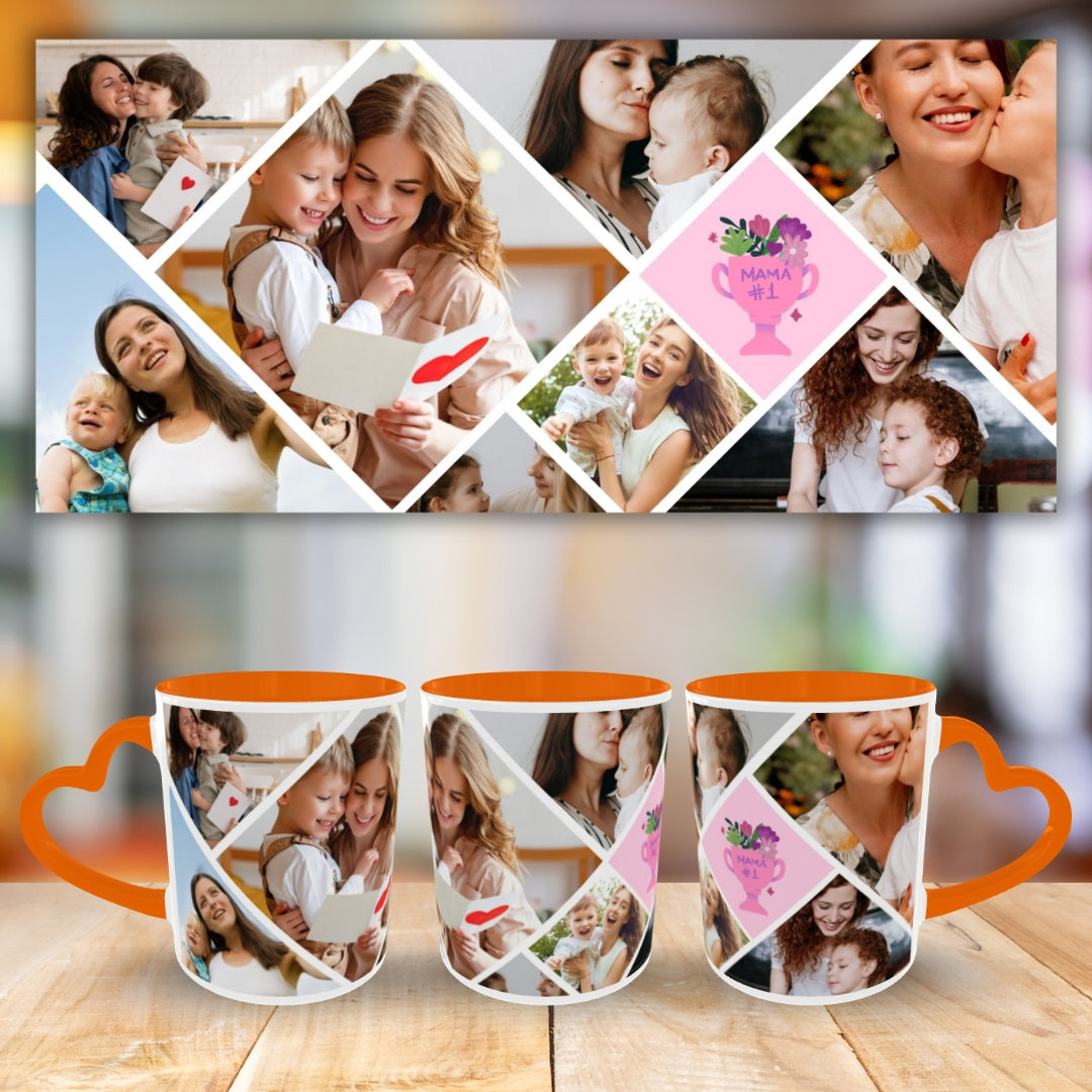 Customized Coffee Mugs For mother in Orange ( Special for Mother )