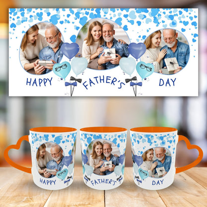 Customized Coffee Mugs For Dad in Orange ( Your Super Hero )
