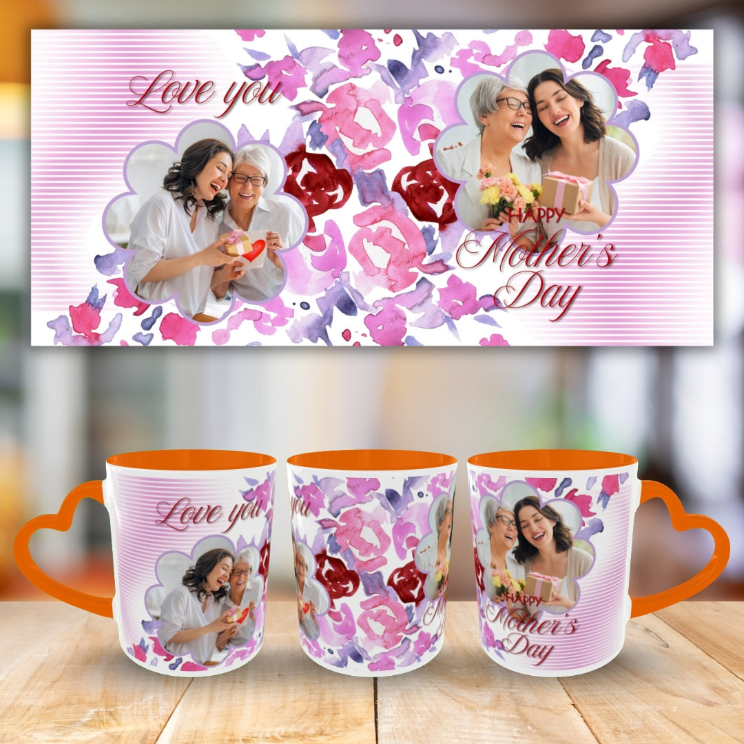 Customized Coffee Mugs For Birthday in Orange