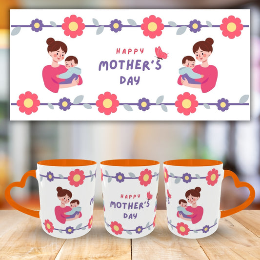 Customized Coffee Mugs For mother in Orange ( Special for Mother )