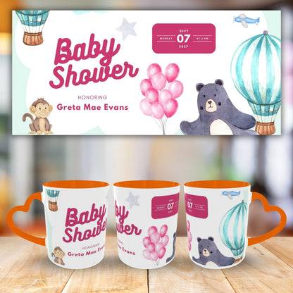 Customized Coffee Mugs For Little Baby in Orange