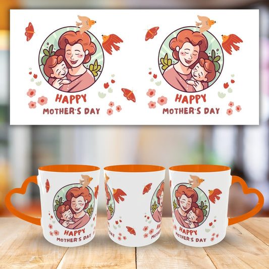 Customized Coffee Mugs For mother in Orange ( Special for Mother )