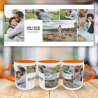 Customized Coffee Mugs For Dad in Orange ( Your Super Hero )
