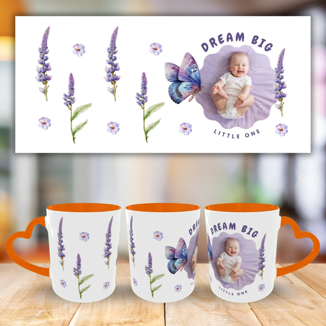 Customized Coffee Mugs For Little Baby in Orange