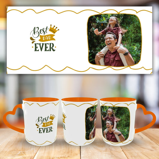 Customized Coffee Mugs For Dad in Orange ( Your Super Hero )