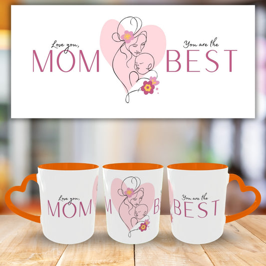 Customized Coffee Mugs For mother in Orange ( Special for Mother )