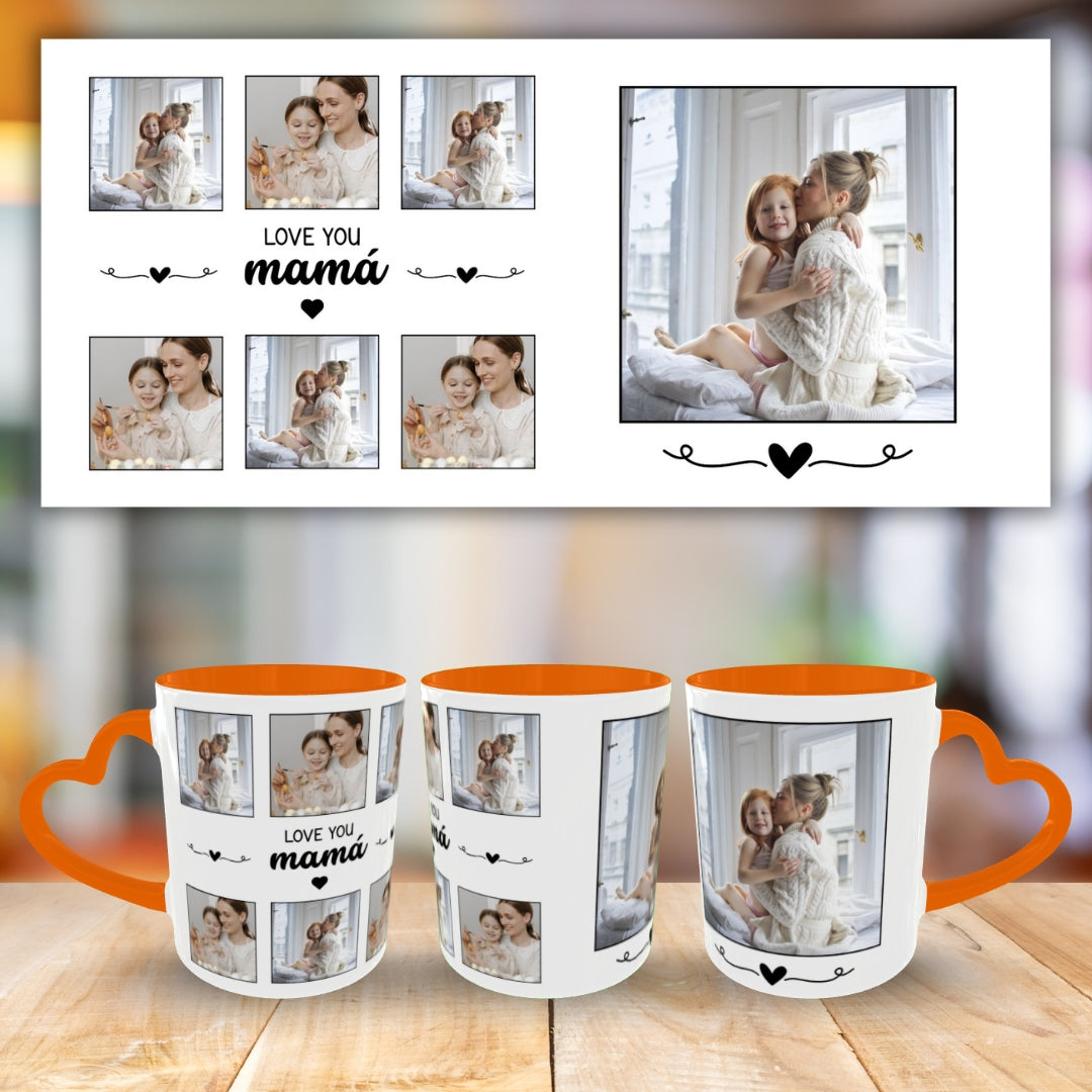 Customized Coffee Mugs For mother in Orange ( Special for Mother )