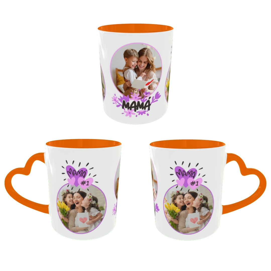 Customized Coffee Mugs For mother in Orange ( Special for Mother )
