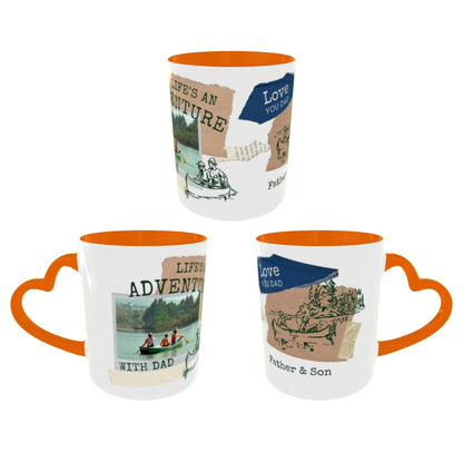 Customized Coffee Mugs For Dad in Orange ( Your Super Hero )