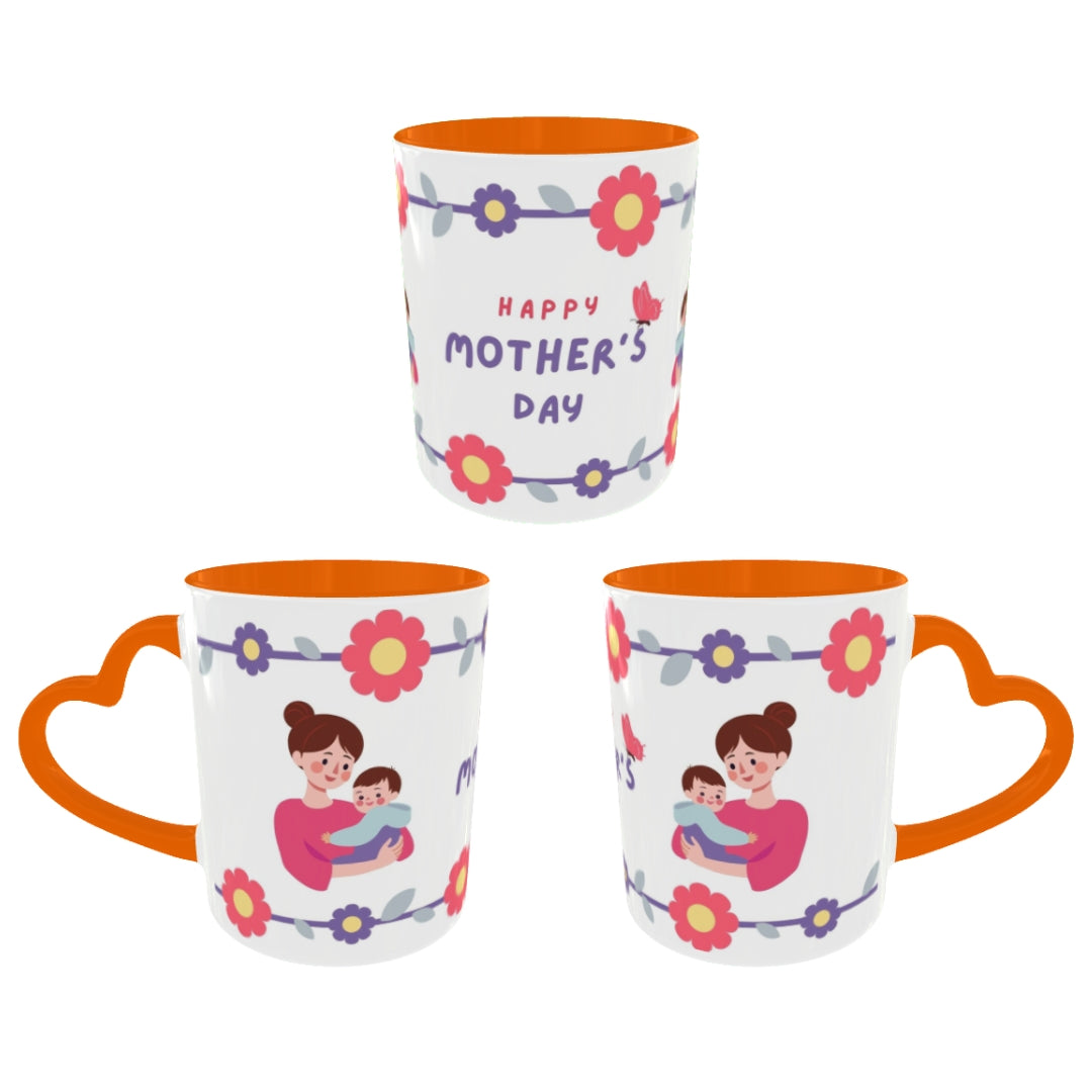 Customized Coffee Mugs For mother in Orange ( Special for Mother )
