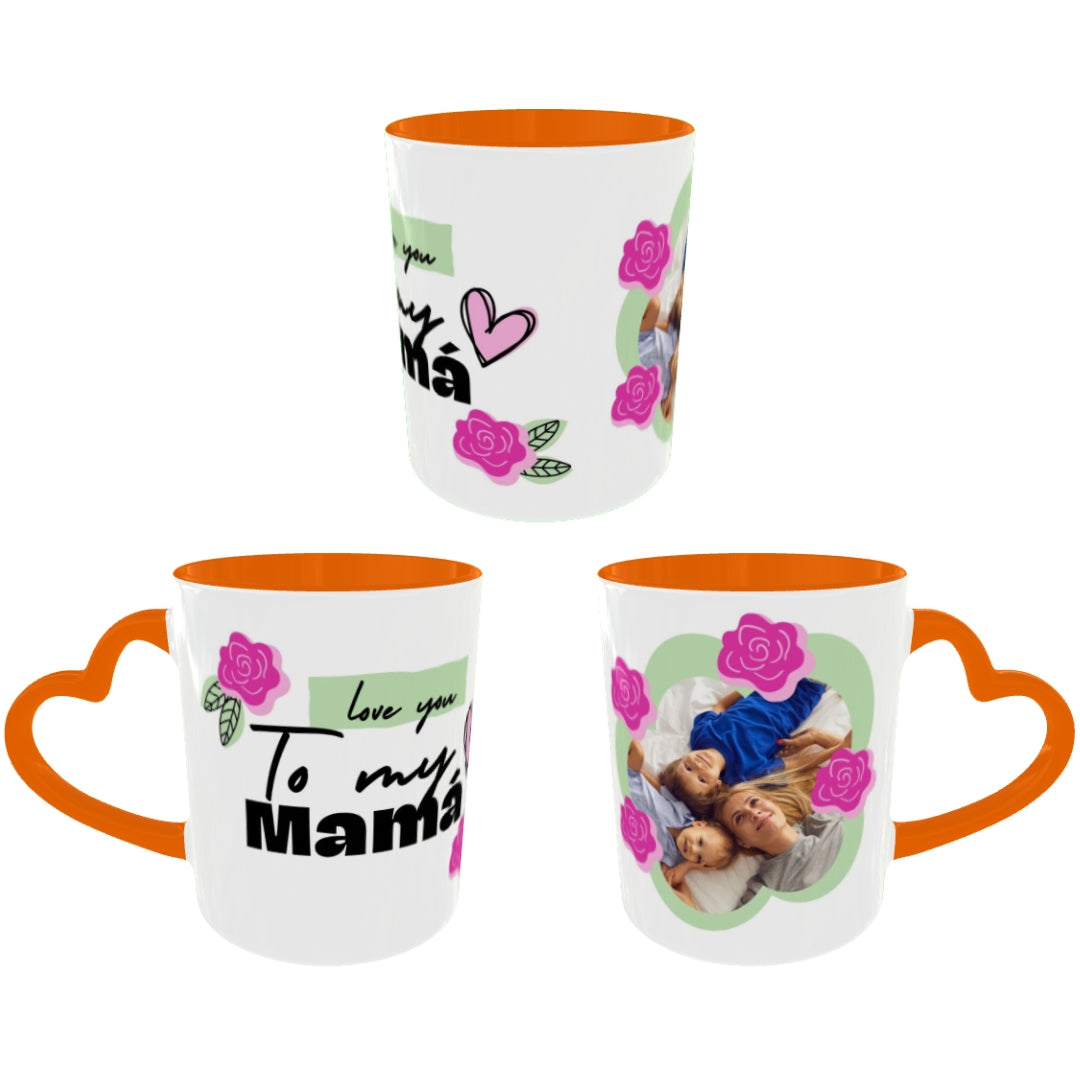 Customized Coffee Mugs For mother in Orange ( Special for Mother )