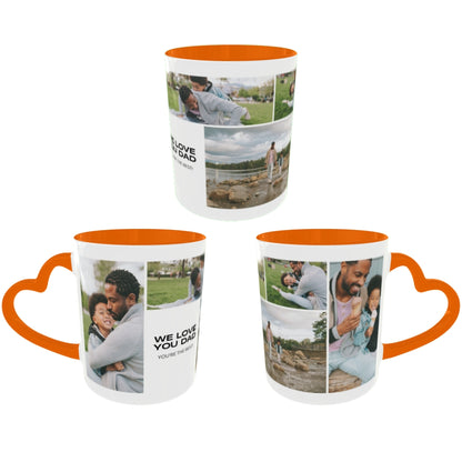 Customized Coffee Mugs For Dad in Orange ( Your Super Hero )