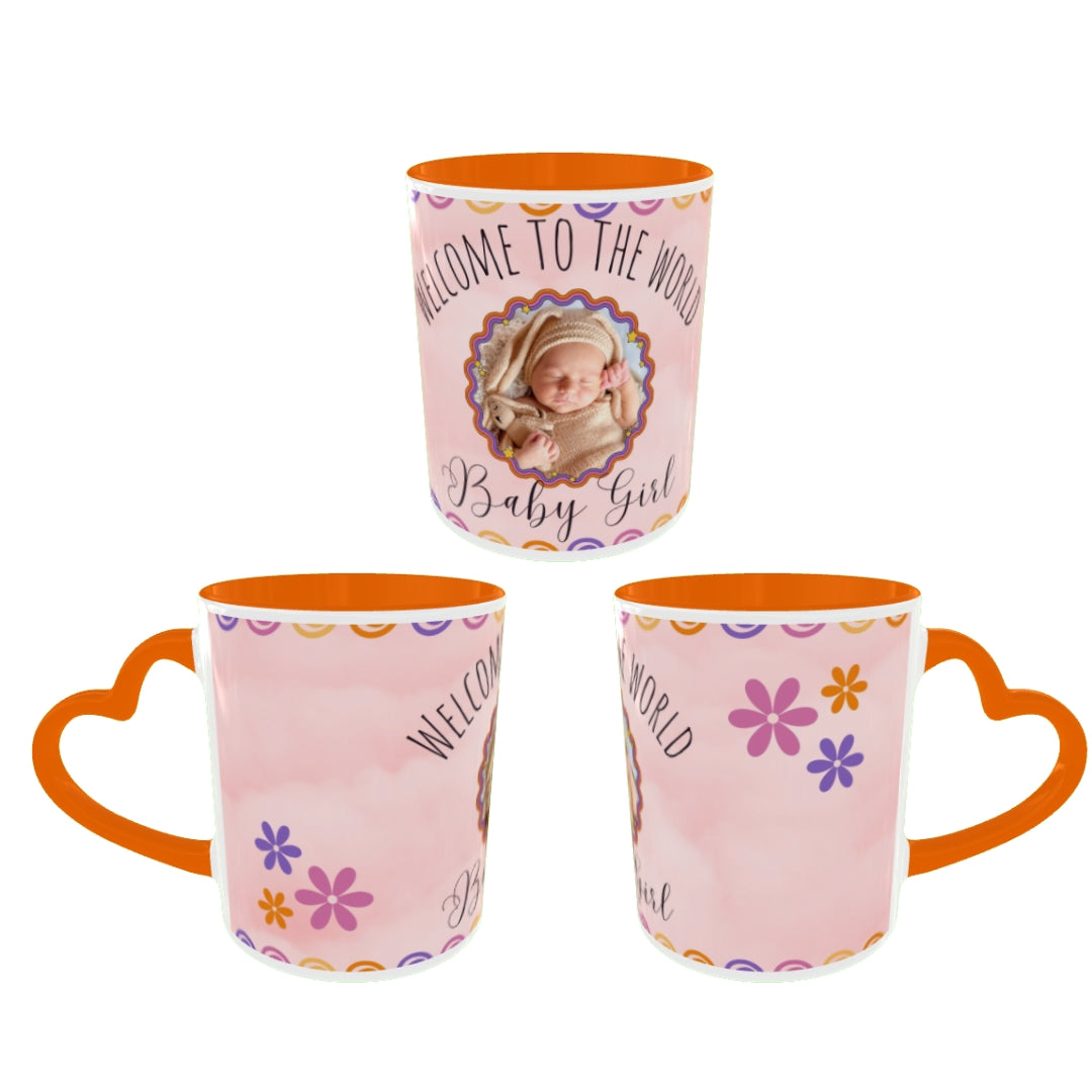 Customized Coffee Mugs For Little Baby in Orange