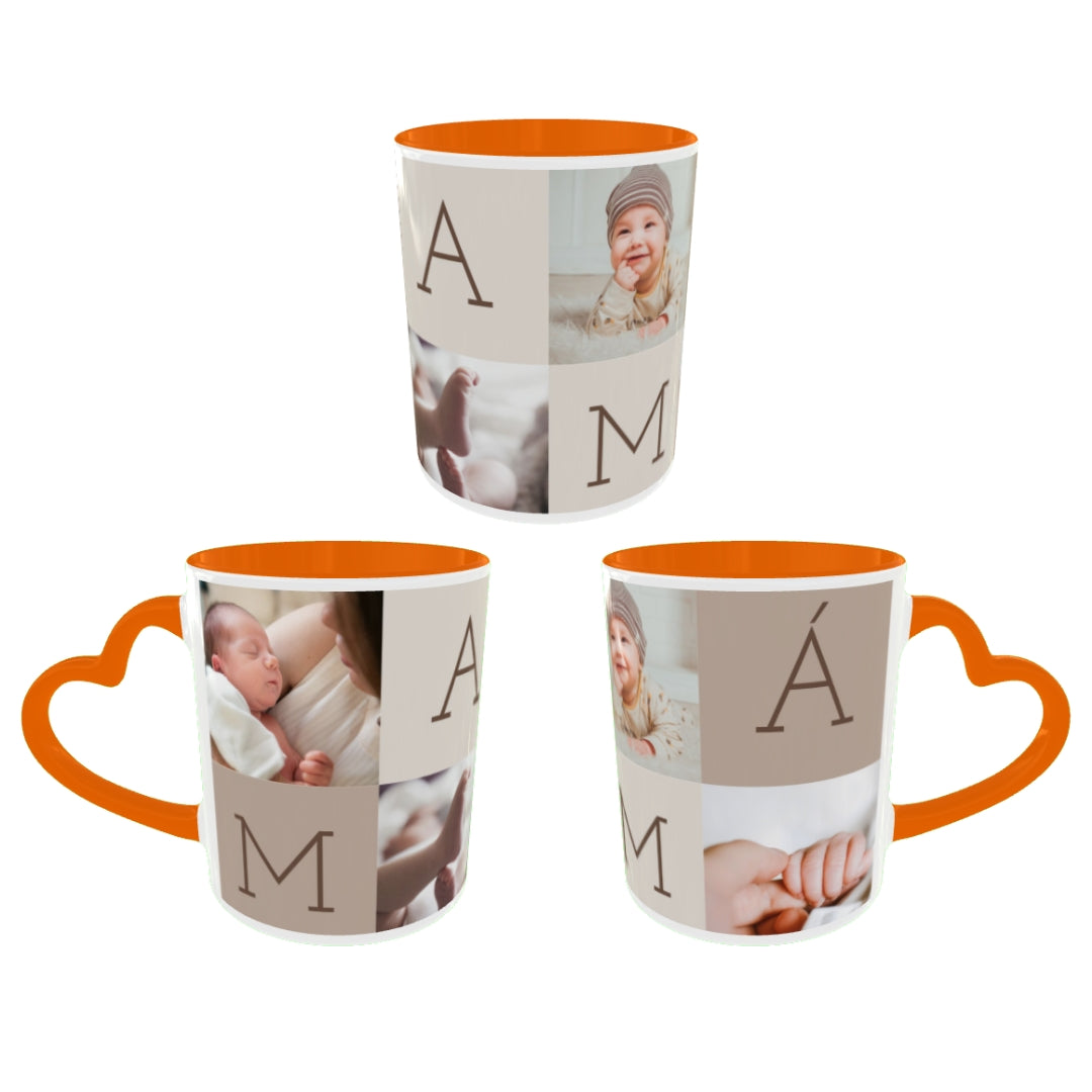 Customized Coffee Mugs For Little Baby in Orange