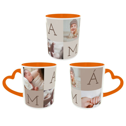 Customized Coffee Mugs For Little Baby in Orange