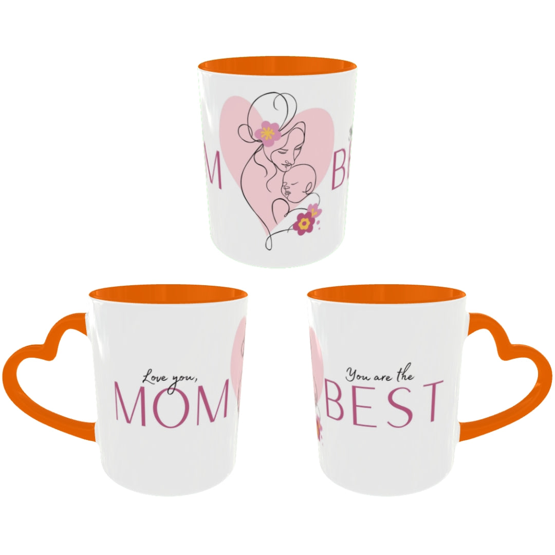 Customized Coffee Mugs For mother in Orange ( Special for Mother )