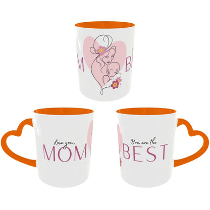 Customized Coffee Mugs For mother in Orange ( Special for Mother )