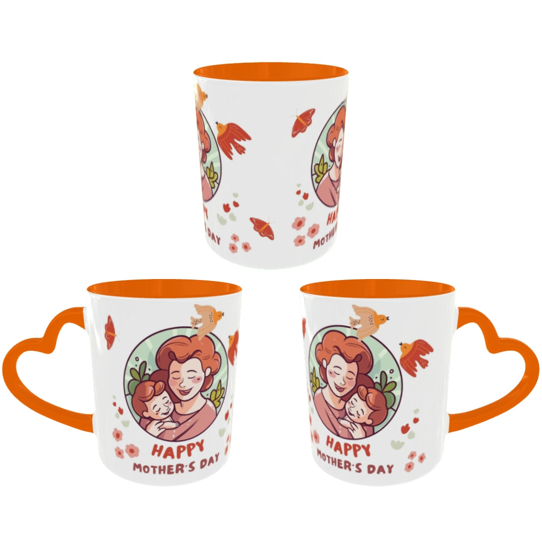 Customized Coffee Mugs For mother in Orange ( Special for Mother )